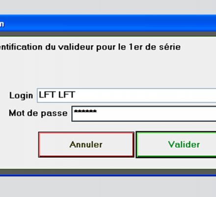 Example of a login screen
