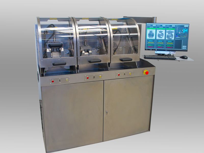Pressure and marking test bench