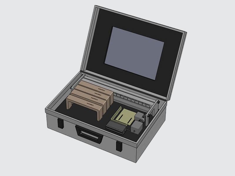Transport case for the aerator test bench