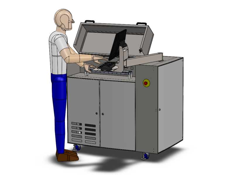 CAD of the heater ribbon test bench