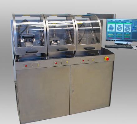 Pressure and marking test bench