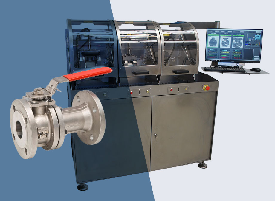 Test and marking bench for valve bodies