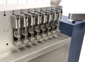 Dedicated fixture for products to be tested. Modular and adjustable depending on the product being tested