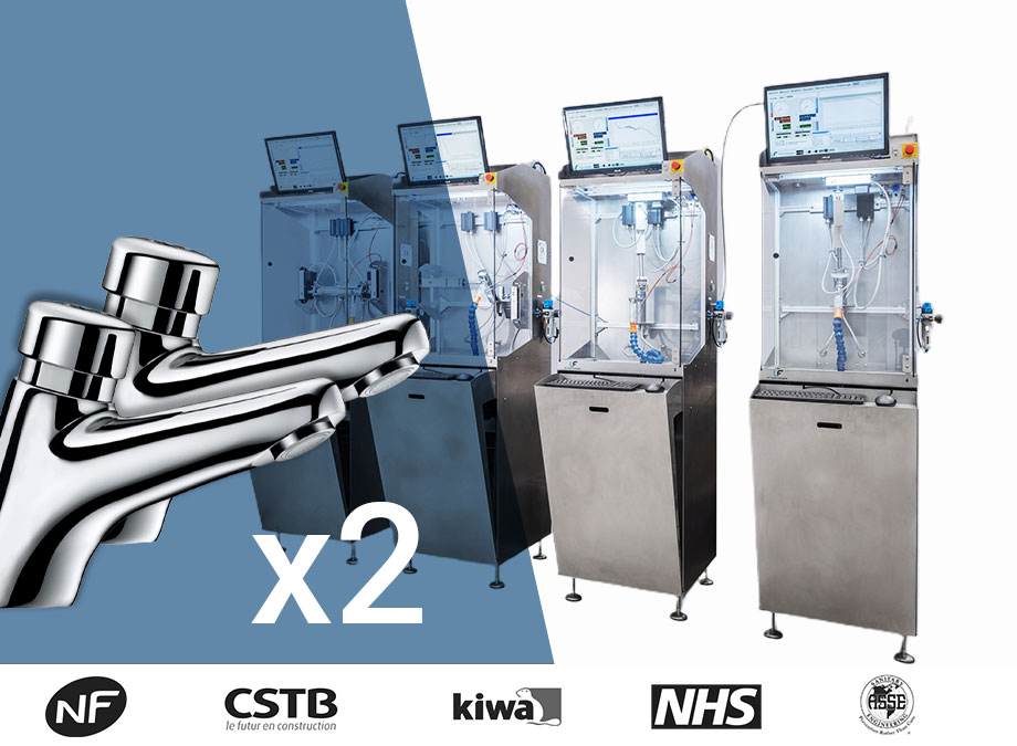 Endurance bench for two timed taps