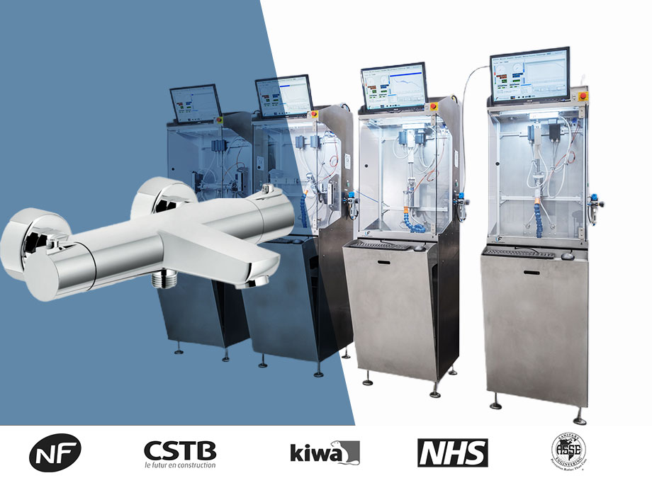 Endurance bench for thermostatic mixing valves