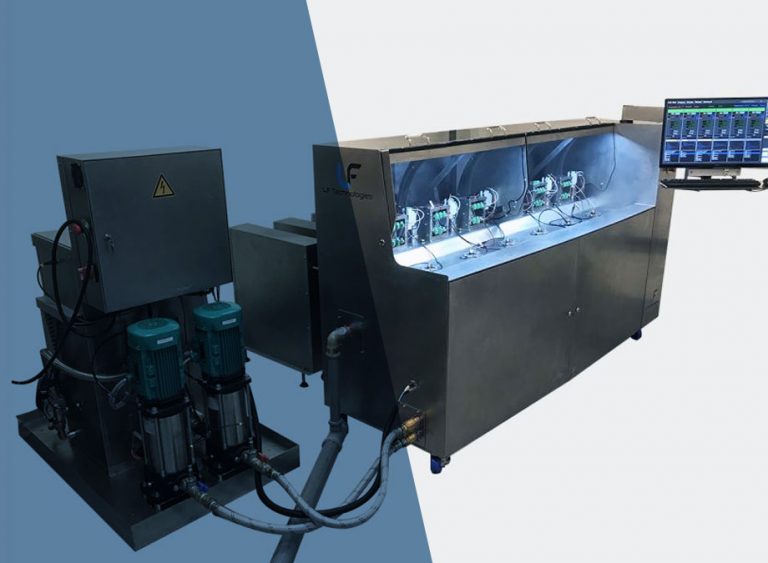 Endurance bench for valve solenoids