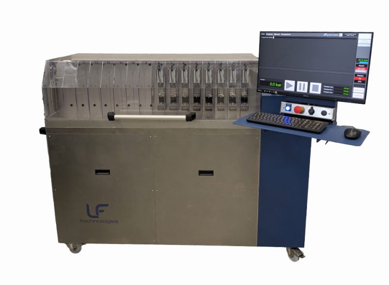 Test bench for testing the burst resistance of lighters