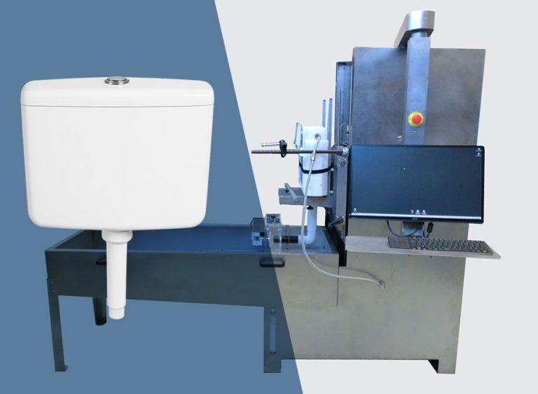 Flush tank test bench